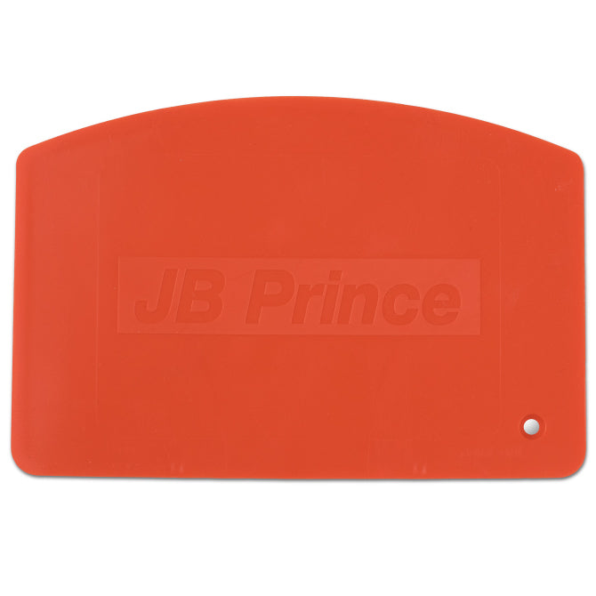 JB Prince Logo Orange Flexible Bowl Scraper 5.5 x 3.75