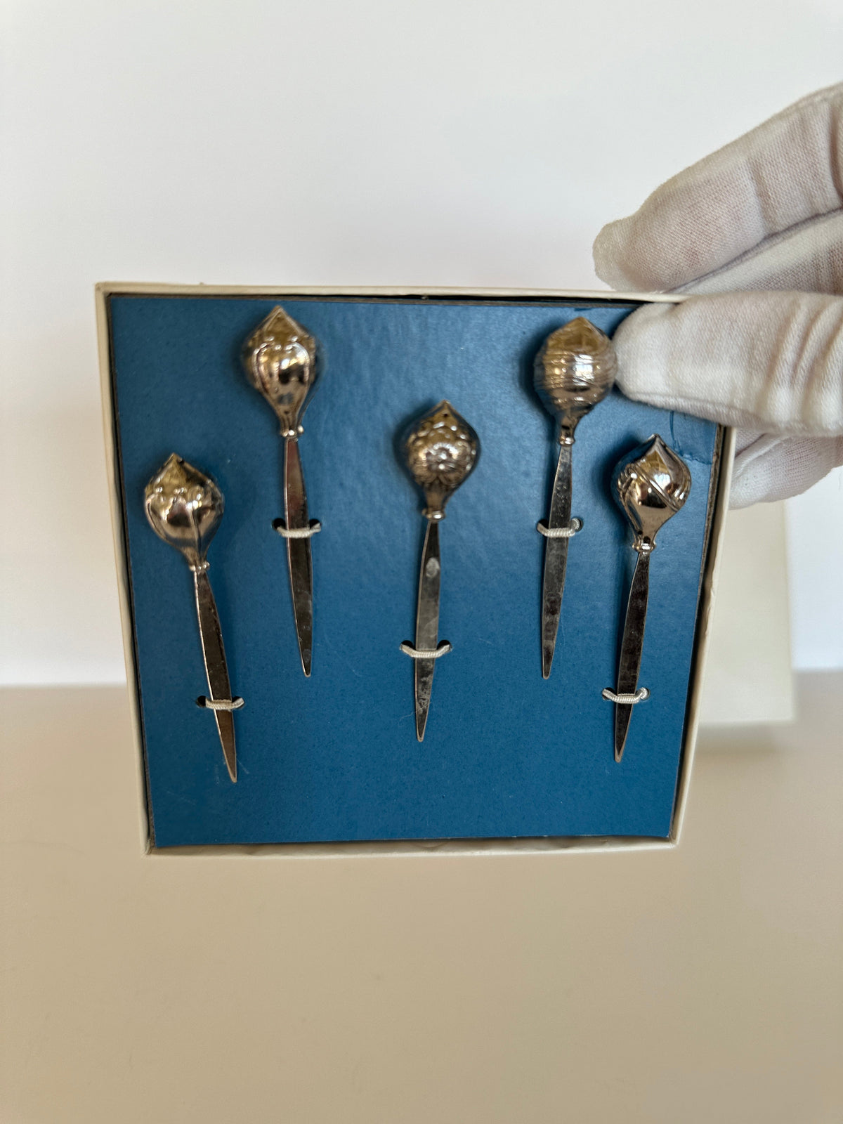 Silver Cocktail Picks (in original box)