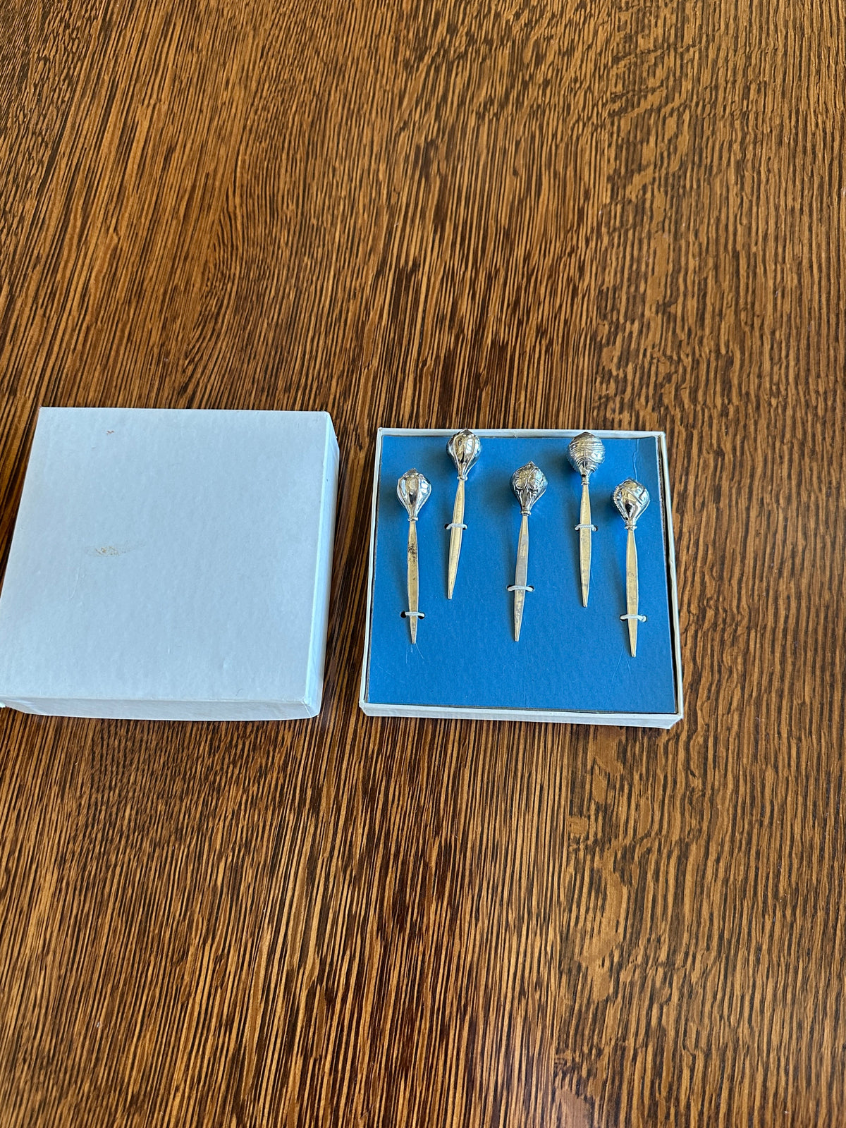 Silver Cocktail Picks (in original box)