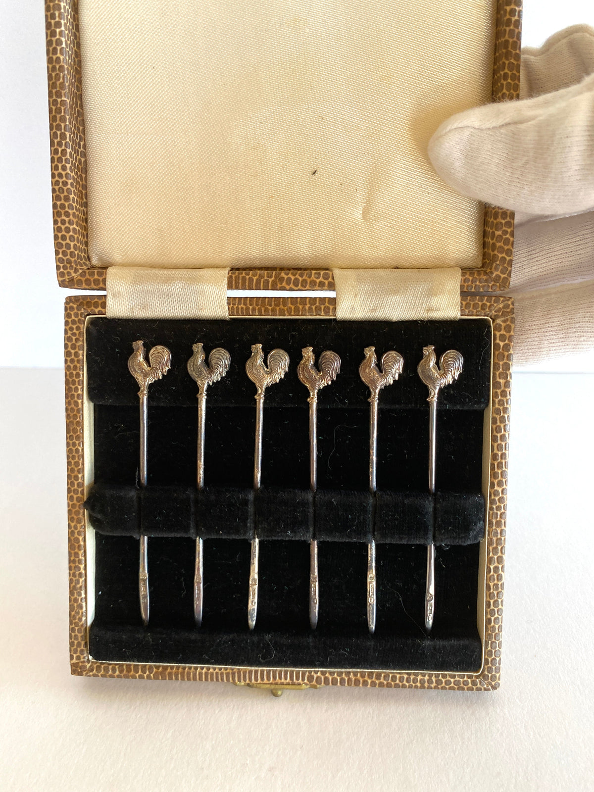 Art Deco Rooster Cocktail Picks (in original box)