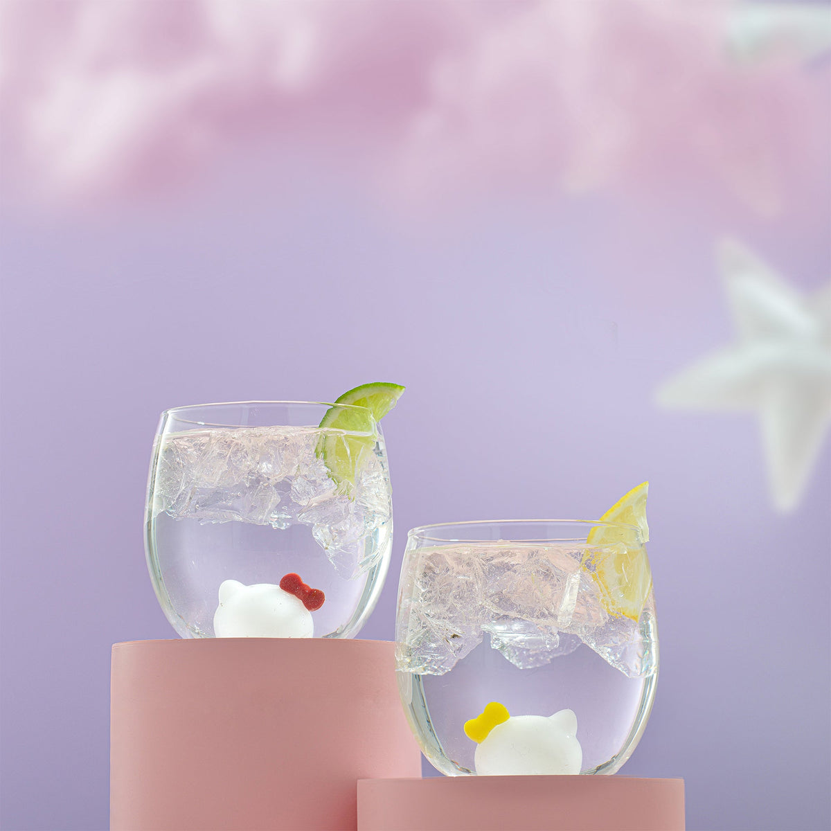 Hello Kitty® and Mimmy 3D Icon Short Drinking Glasses