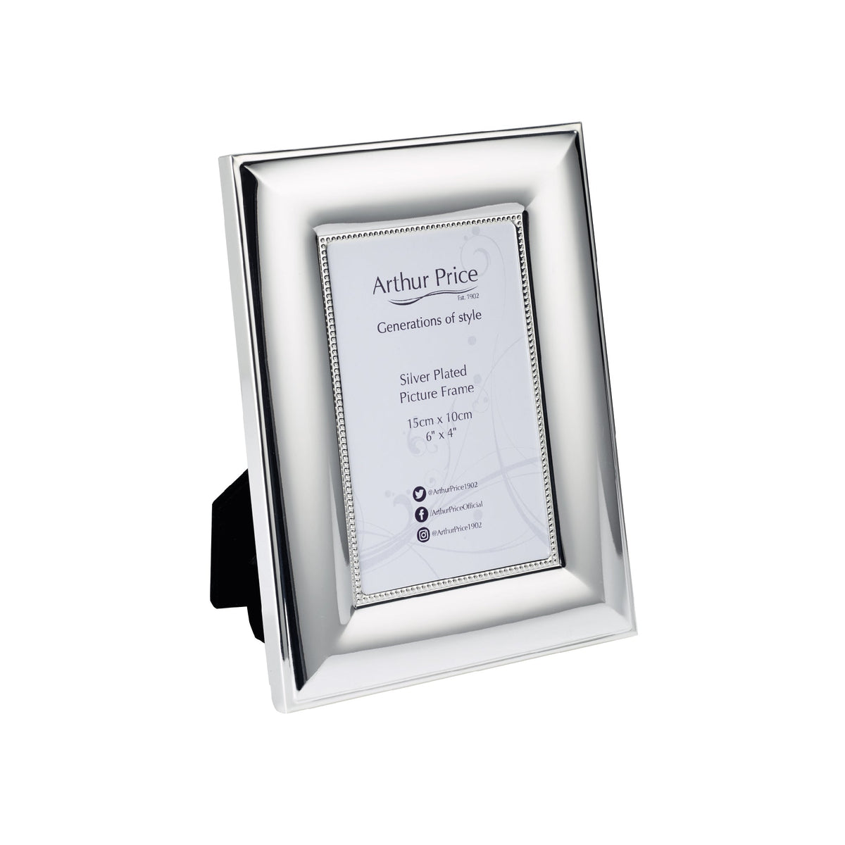 Beaded Photo Frame | Silver Plated | 6x4