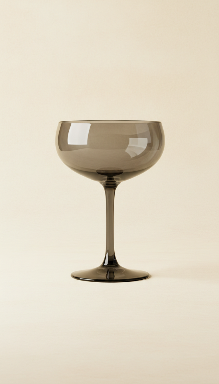 Charcoal Coupe Glass