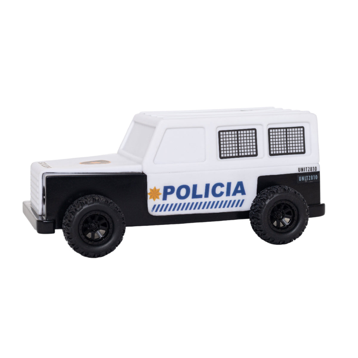 Colour Changing Night Light | Black & White Police Car with Stickers | Medium